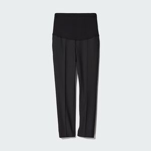 Uniqlo Black Maternity Straight-Leg Trousers, slacks, Size M